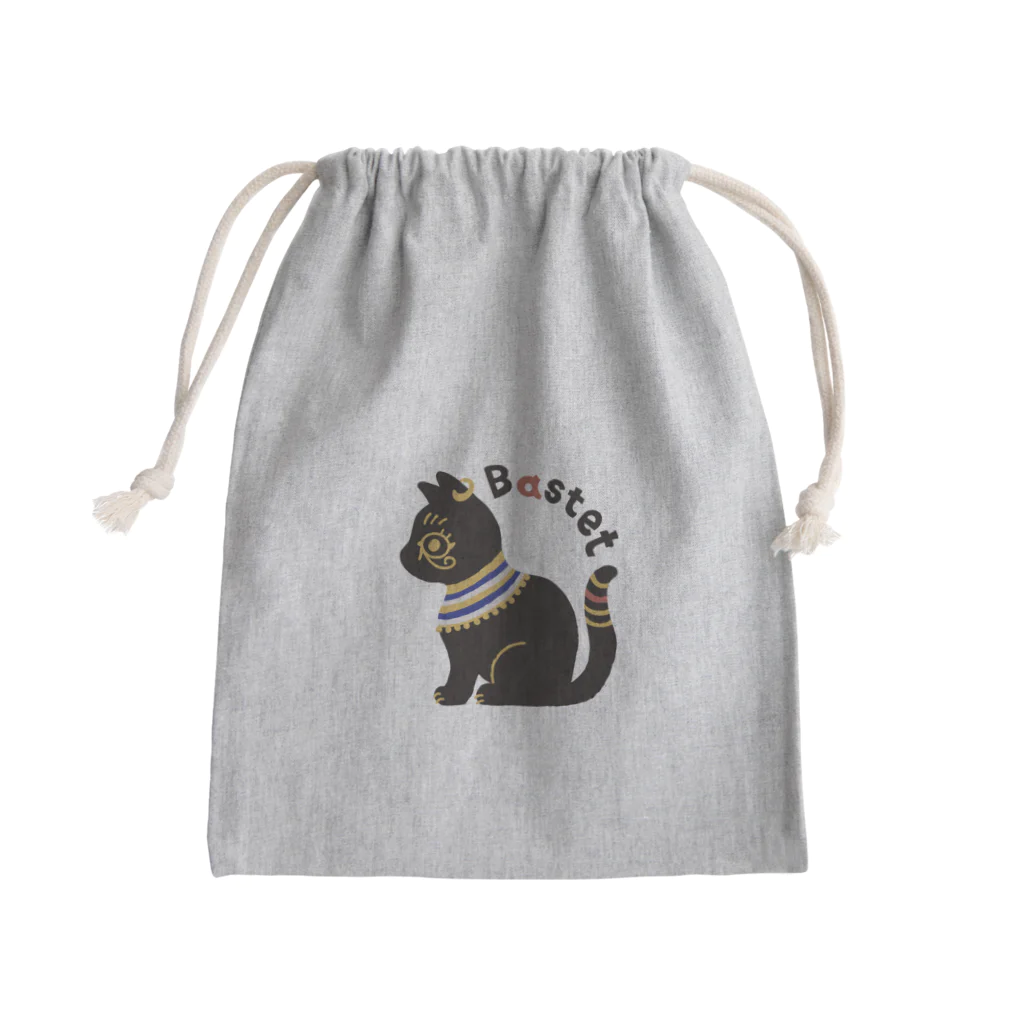 LAP CATs ＊hizaneko＊のバステト神（ベビちゃん仕様）文字凸バージョン Mini Drawstring Bag