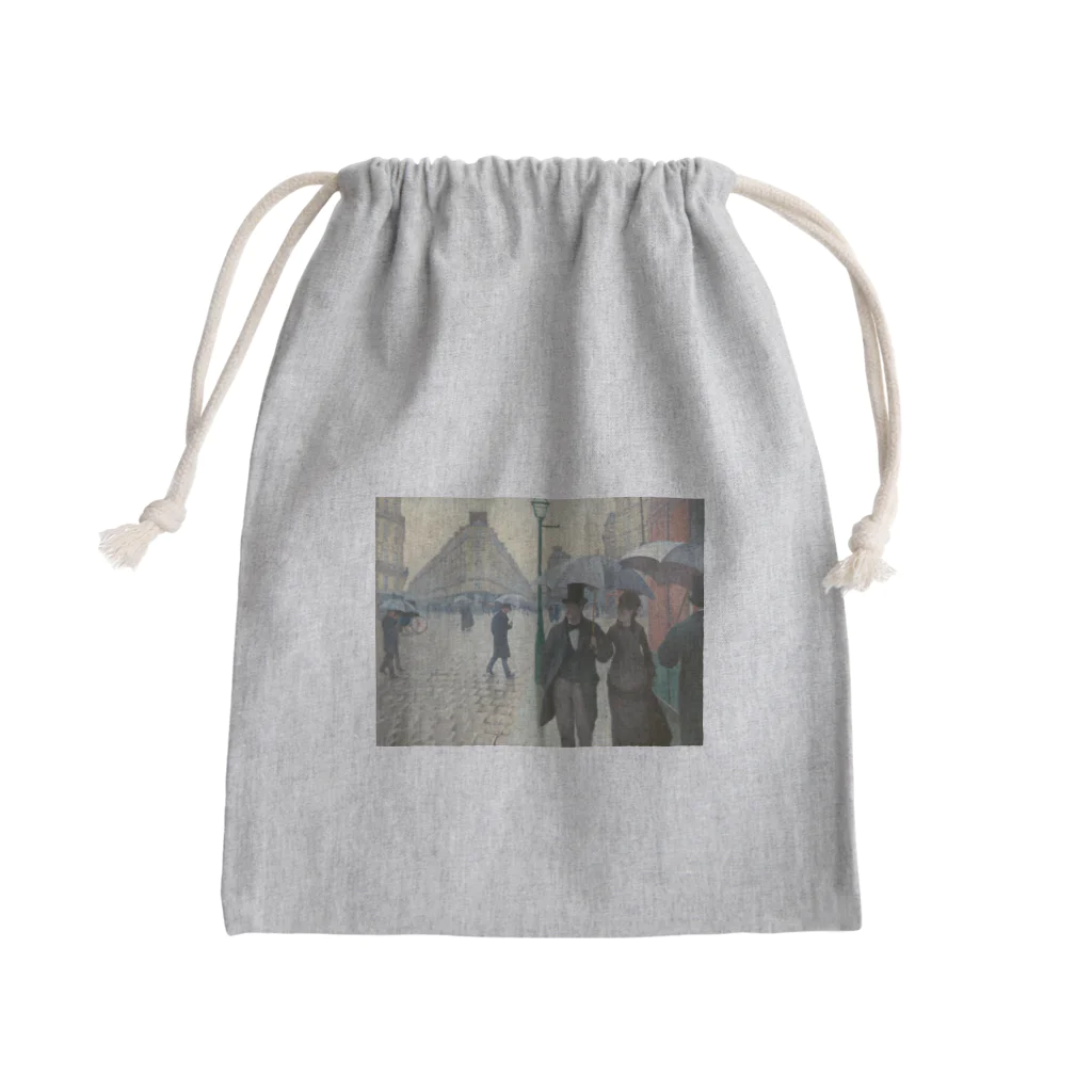 世界美術商店のパリの通り、雨 / Paris Street; Rainy Day Mini Drawstring Bag