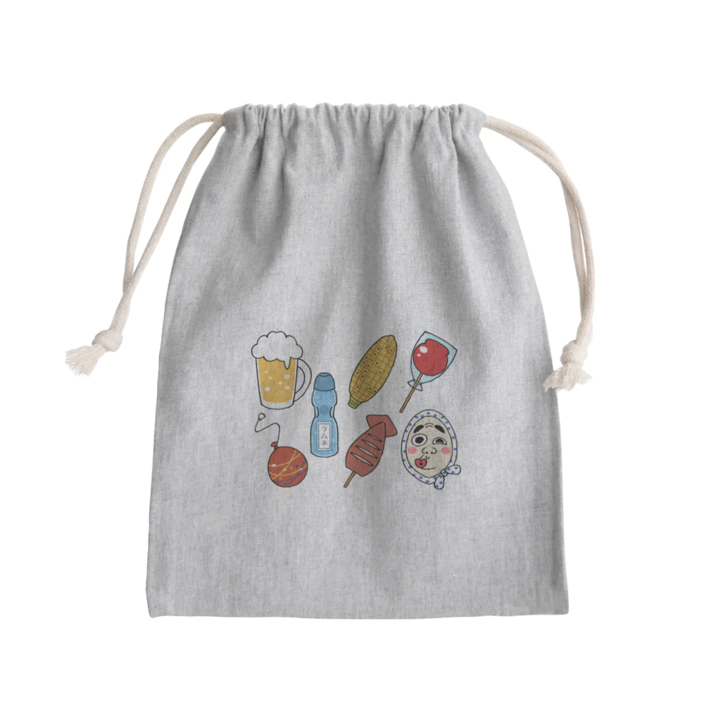 ゆちのへやの夏祭り・縁日セットイラスト Mini Drawstring Bag