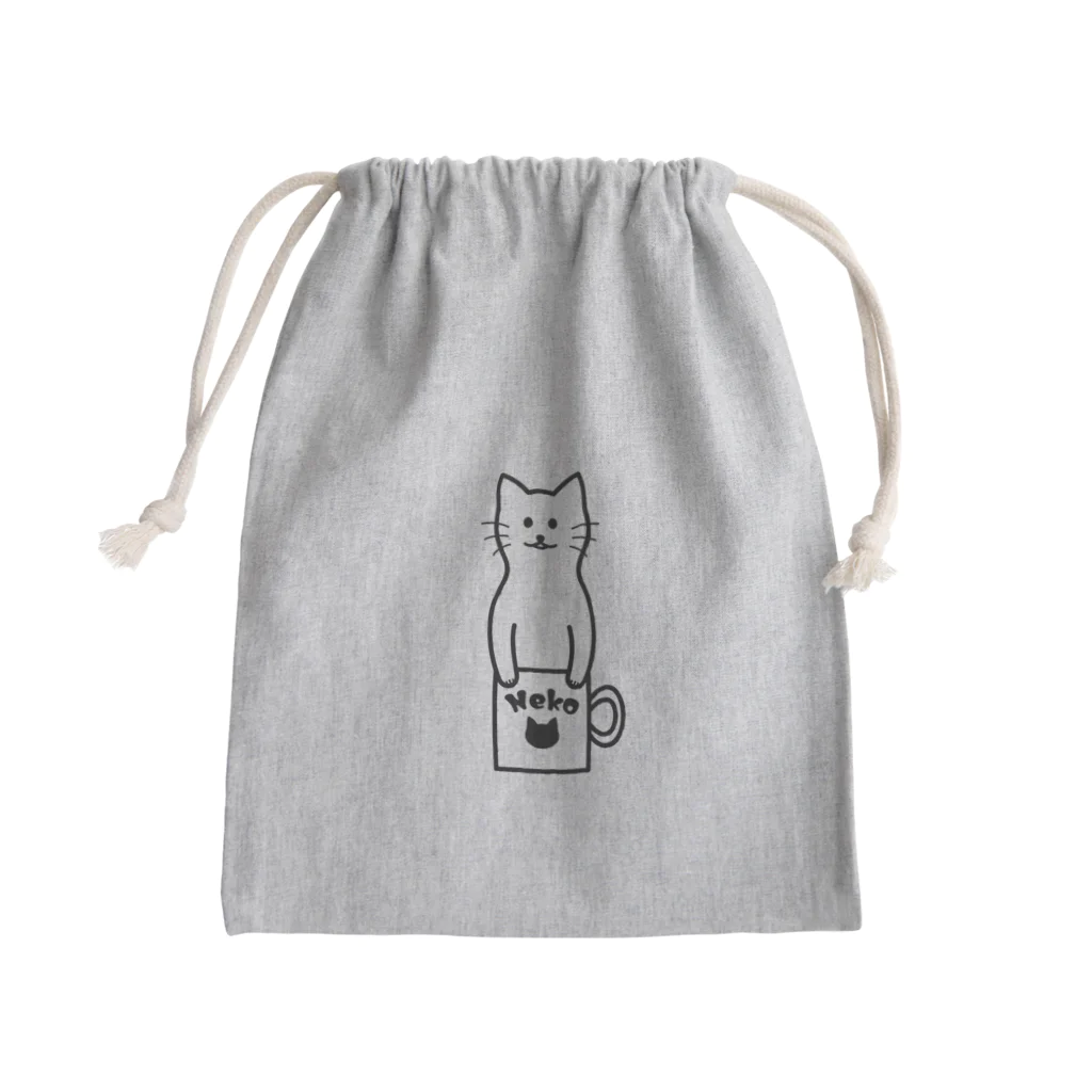 TGTの【猫コップ】 Mini Drawstring Bag