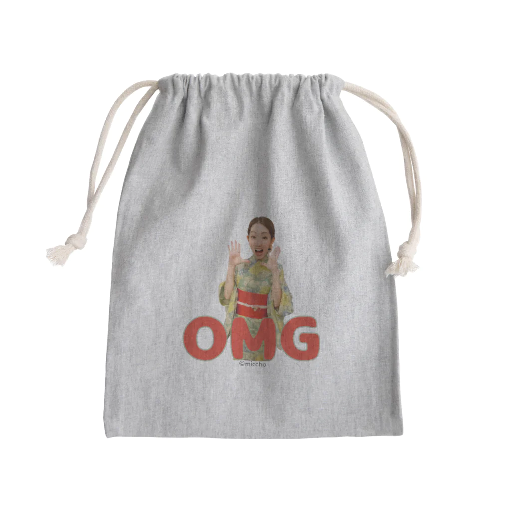 【公式】みっちょのおみせの【浴衣みっちょ】OMGきんちゃく Mini Drawstring Bag