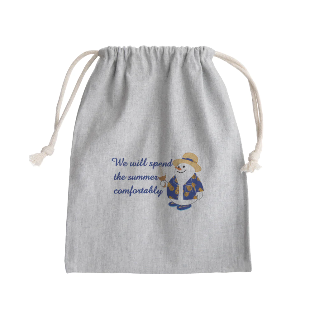 キッズモード某の真夏のスノーマン Mini Drawstring Bag