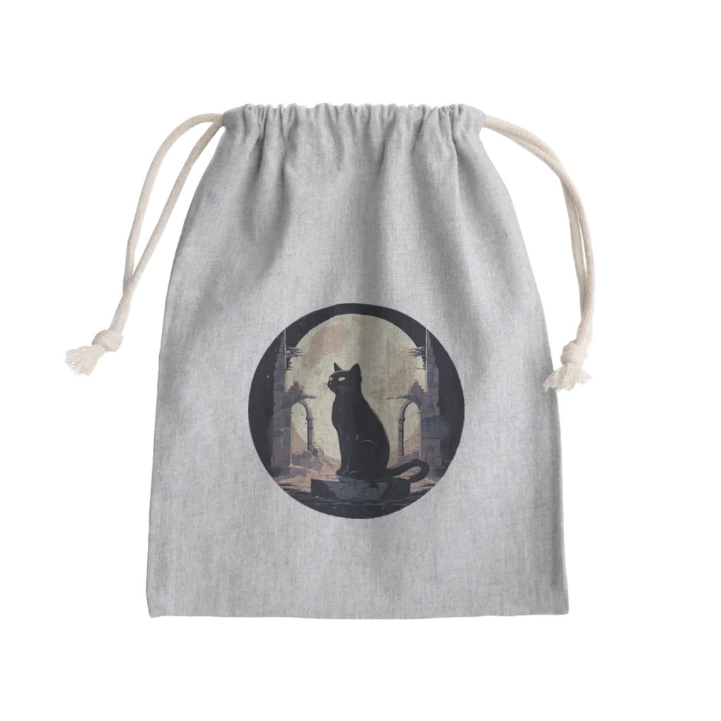 廃墟猫の夢の廃墟猫 Mini Drawstring Bag