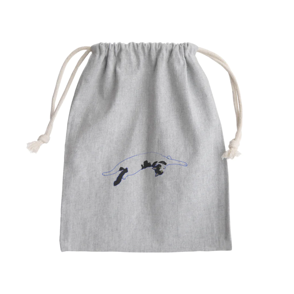 きゅう。ののびのびはちわれキャット Mini Drawstring Bag