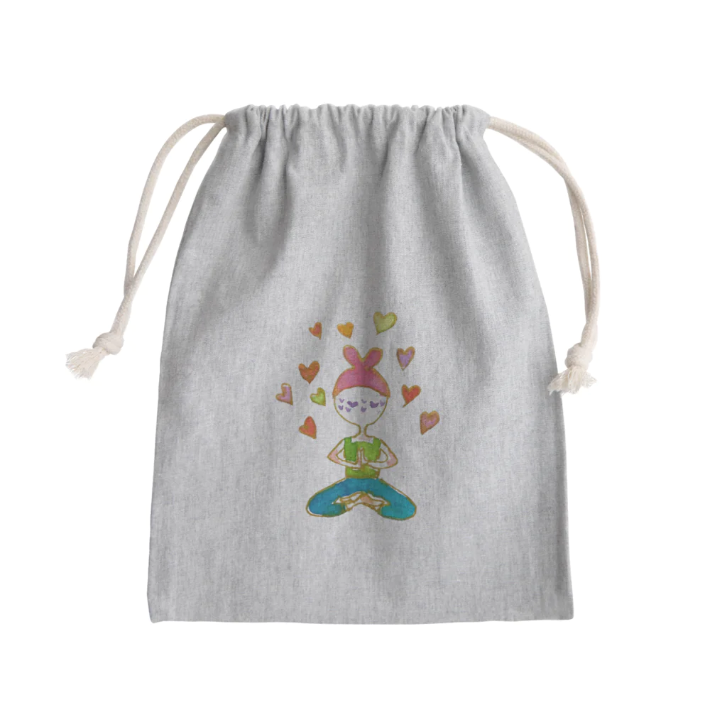 onmycolorの楽描き店のそばかすこちゃん with LOVE Mini Drawstring Bag