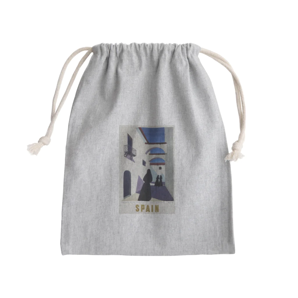 YS VINTAGE WORKSのスペイン・マドリード 1950年代　トラベルポスター Mini Drawstring Bag