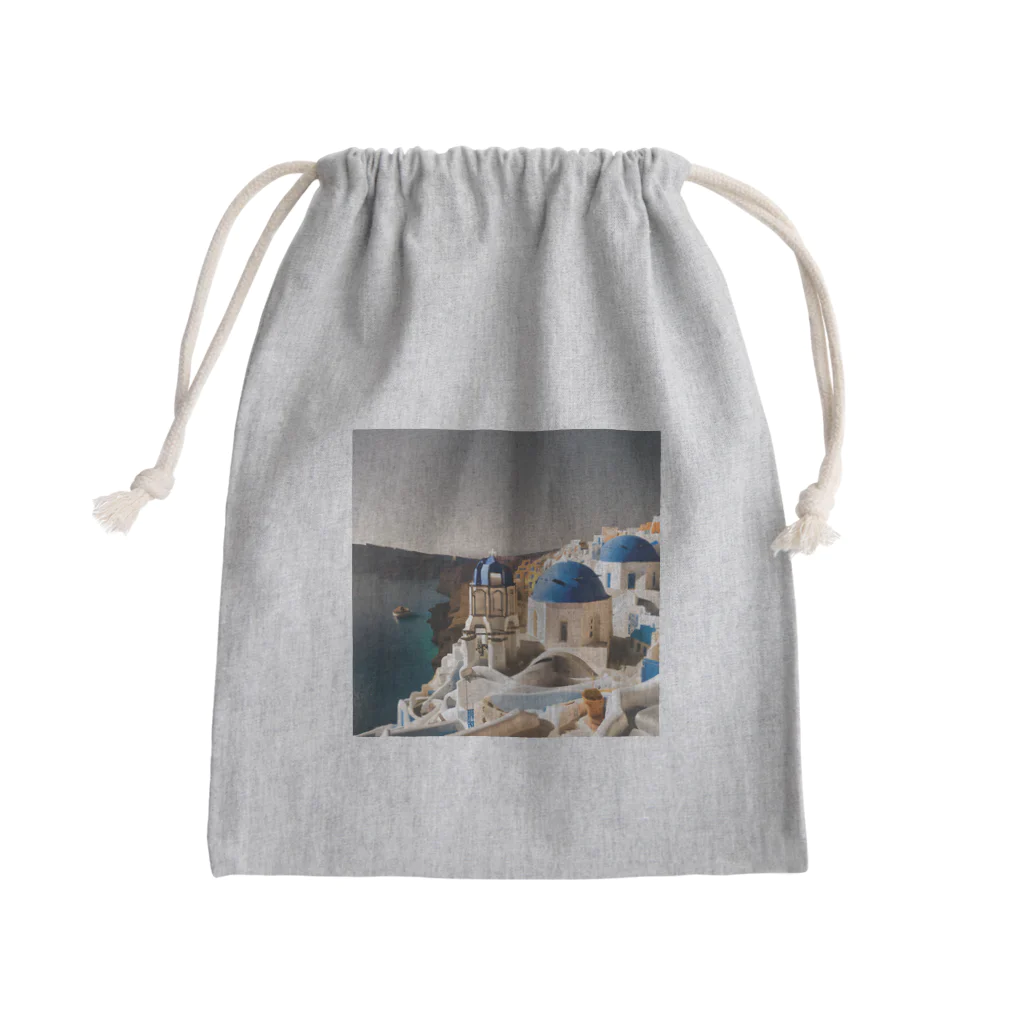 manopinoのおしゃれな街！サントリーニ島 Mini Drawstring Bag