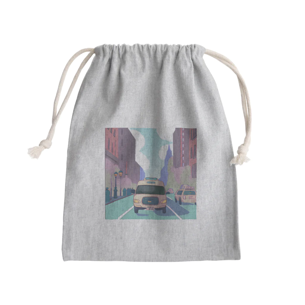 cuukakuのおしゃれな消防車 Mini Drawstring Bag