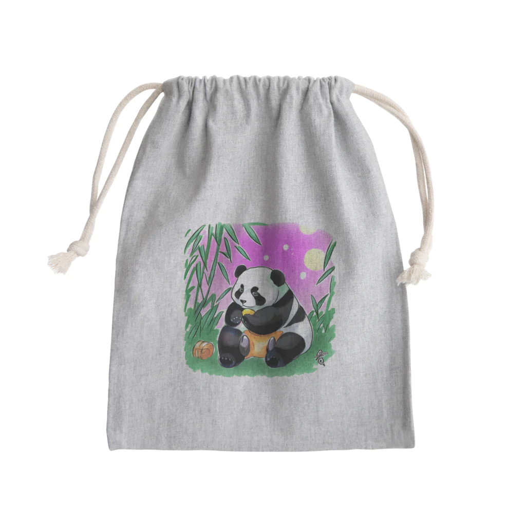 Magokoroの夏のパンダ Mini Drawstring Bag