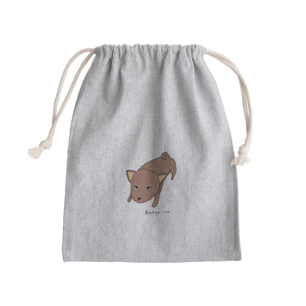 就労支援A型 ONE STEP | ワンステップの琉球犬　赤犬 Mini Drawstring Bag