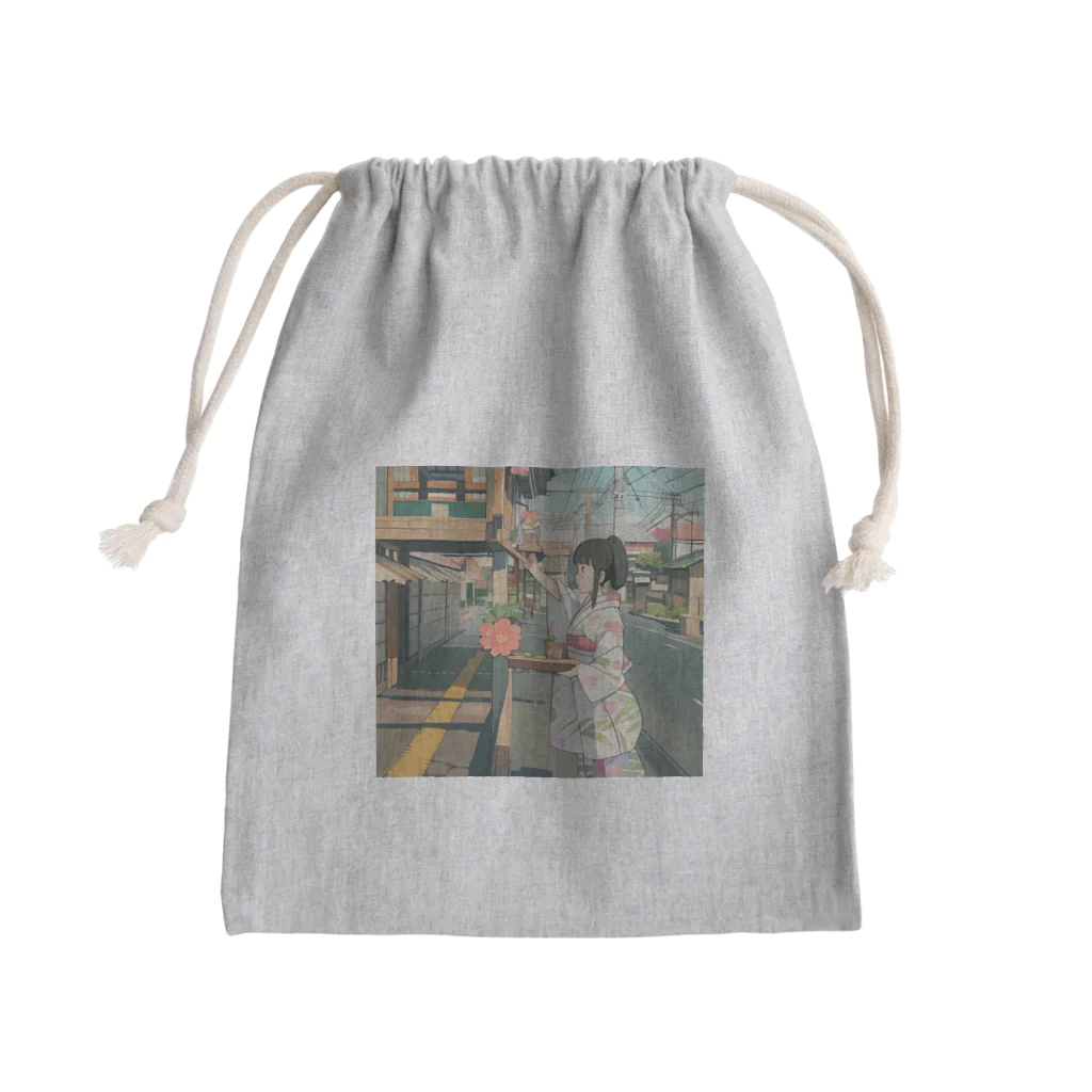 PAPAMONのいち神 Mini Drawstring Bag