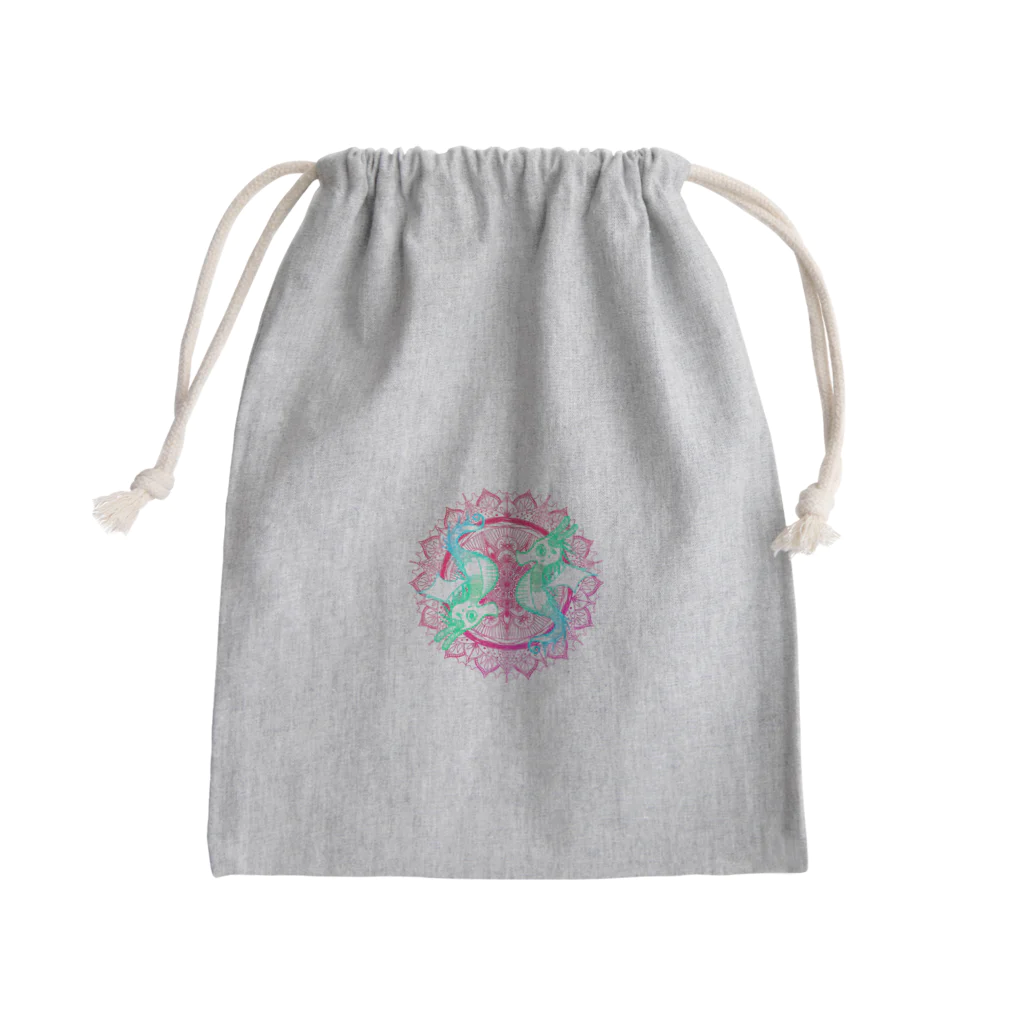 ﾈﾓﾌｨﾗのタツノオトシゴ 曼荼羅 陰陽 Mini Drawstring Bag