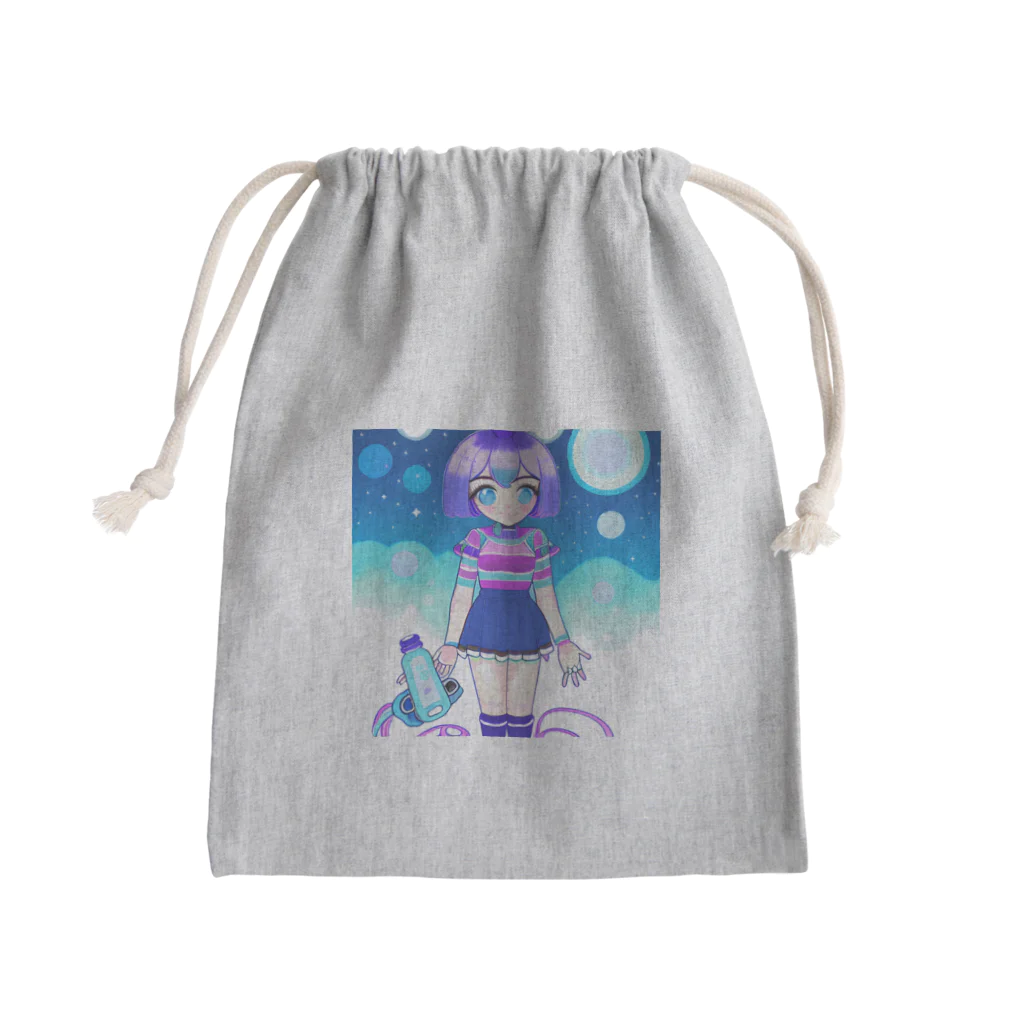 the blue seasonのルナちゃん Mini Drawstring Bag