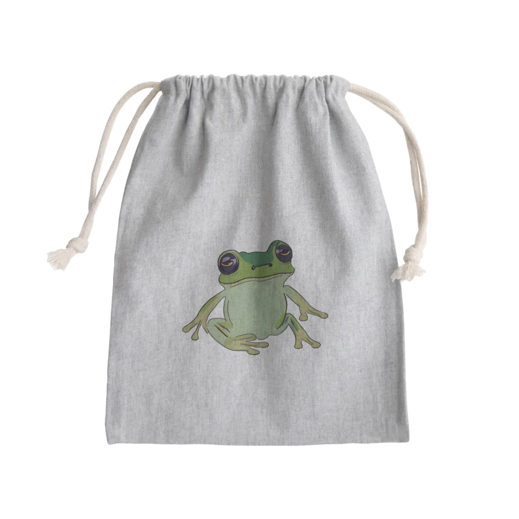 きじねこ屋のカエルくん Mini Drawstring Bag