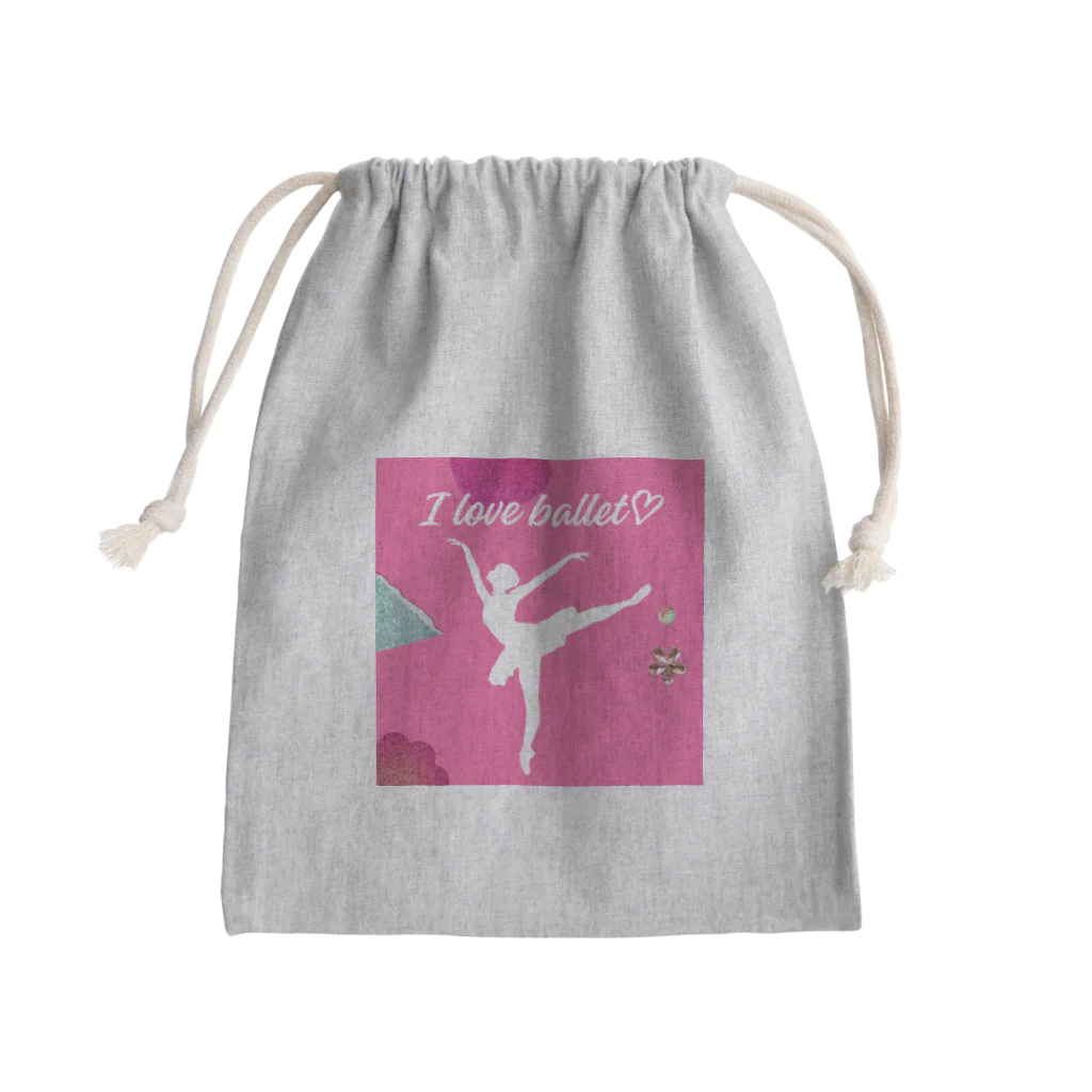 nozomi-mama-shop♪のI love balletグッズ🩰 Mini Drawstring Bag