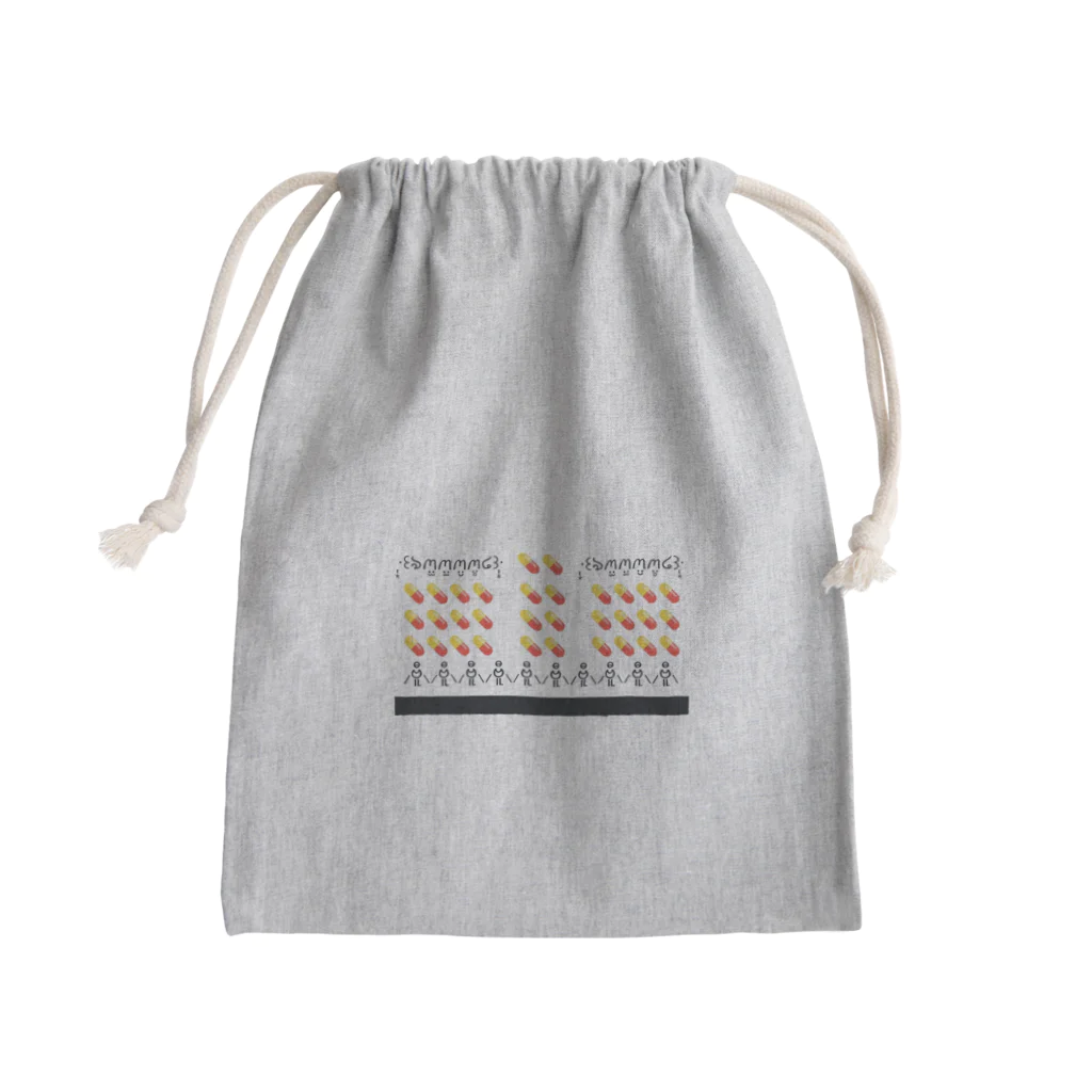 OfficeTimoのくるげろ Mini Drawstring Bag