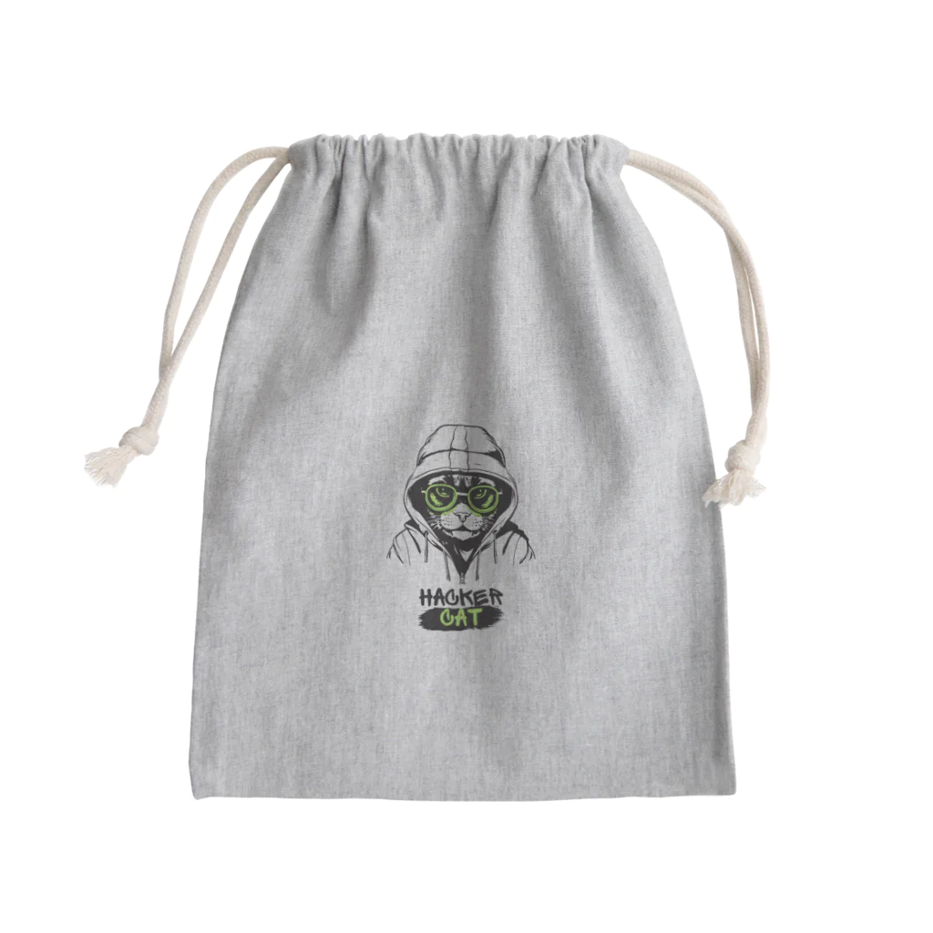 geshicoのcat ハッカー　 Mini Drawstring Bag