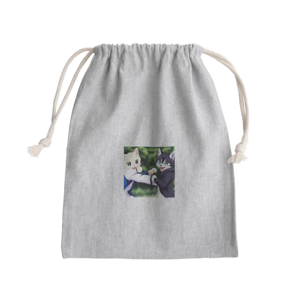 Haniwanの殴り愛猫 Mini Drawstring Bag