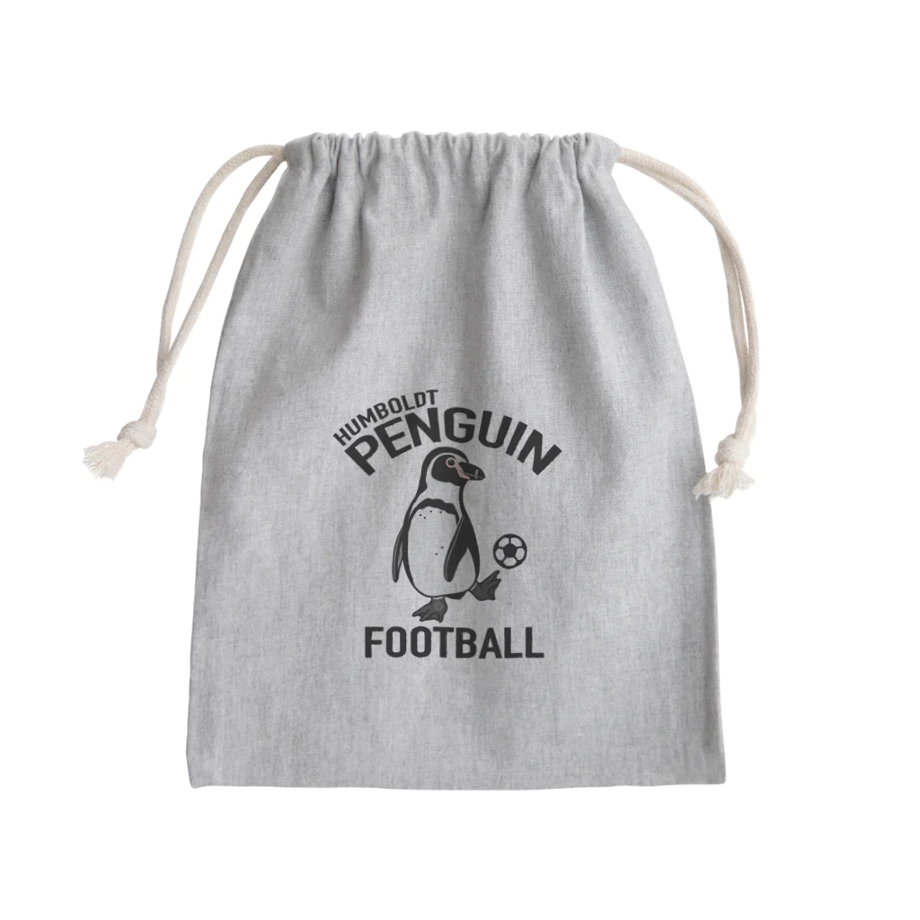map5（マップファイブ）デザイン・ライセンス・ストック　のペンギン・サッカー・PENGIN・イラスト・デザイン・Tシャツ・アニマル・フンボルトペンギン・スポーツ・動物・アイテム・グッズ・FOOTBALL Mini Drawstring Bag