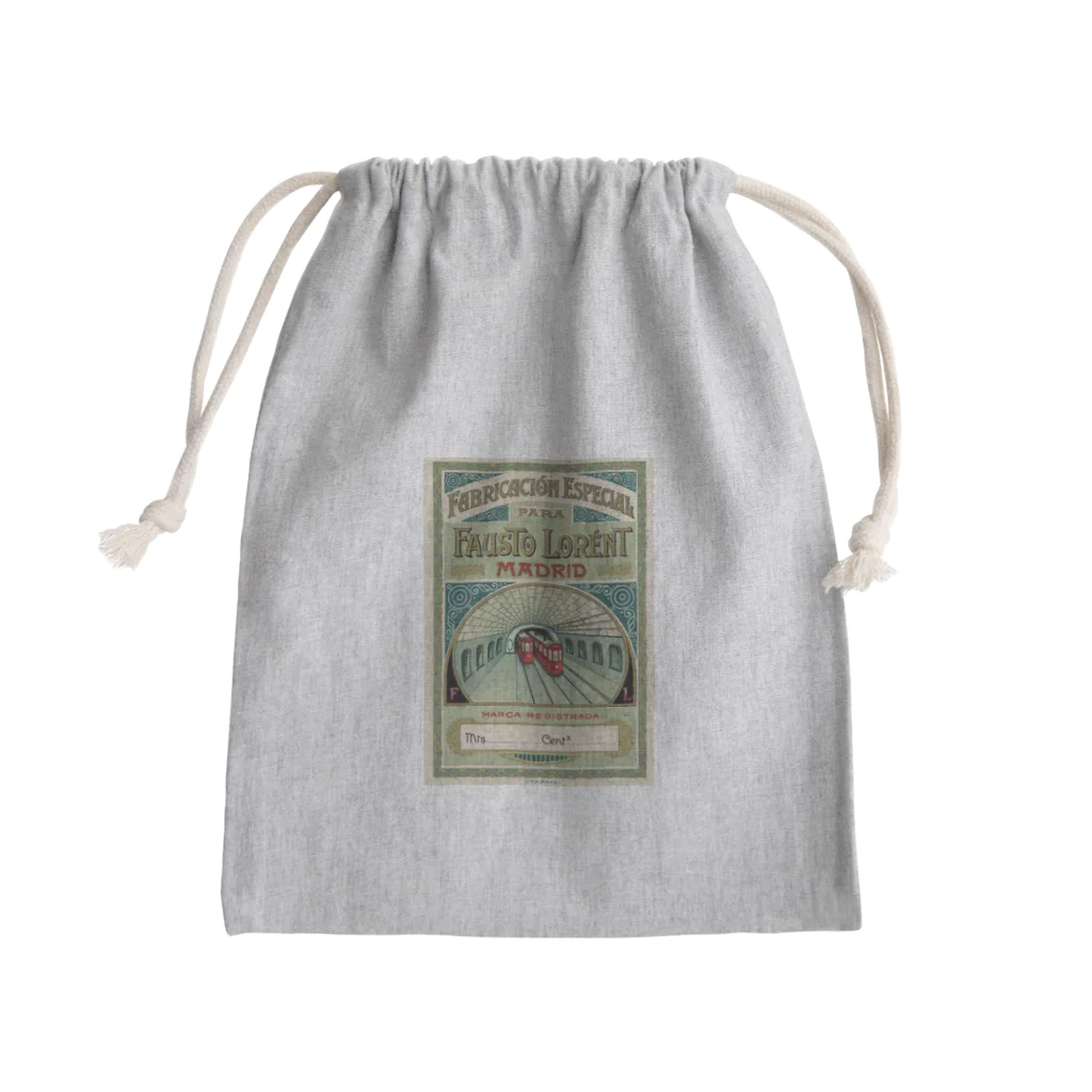 YS VINTAGE WORKSのスペイン・マドリード　地下鉄　1930年代　 Mini Drawstring Bag