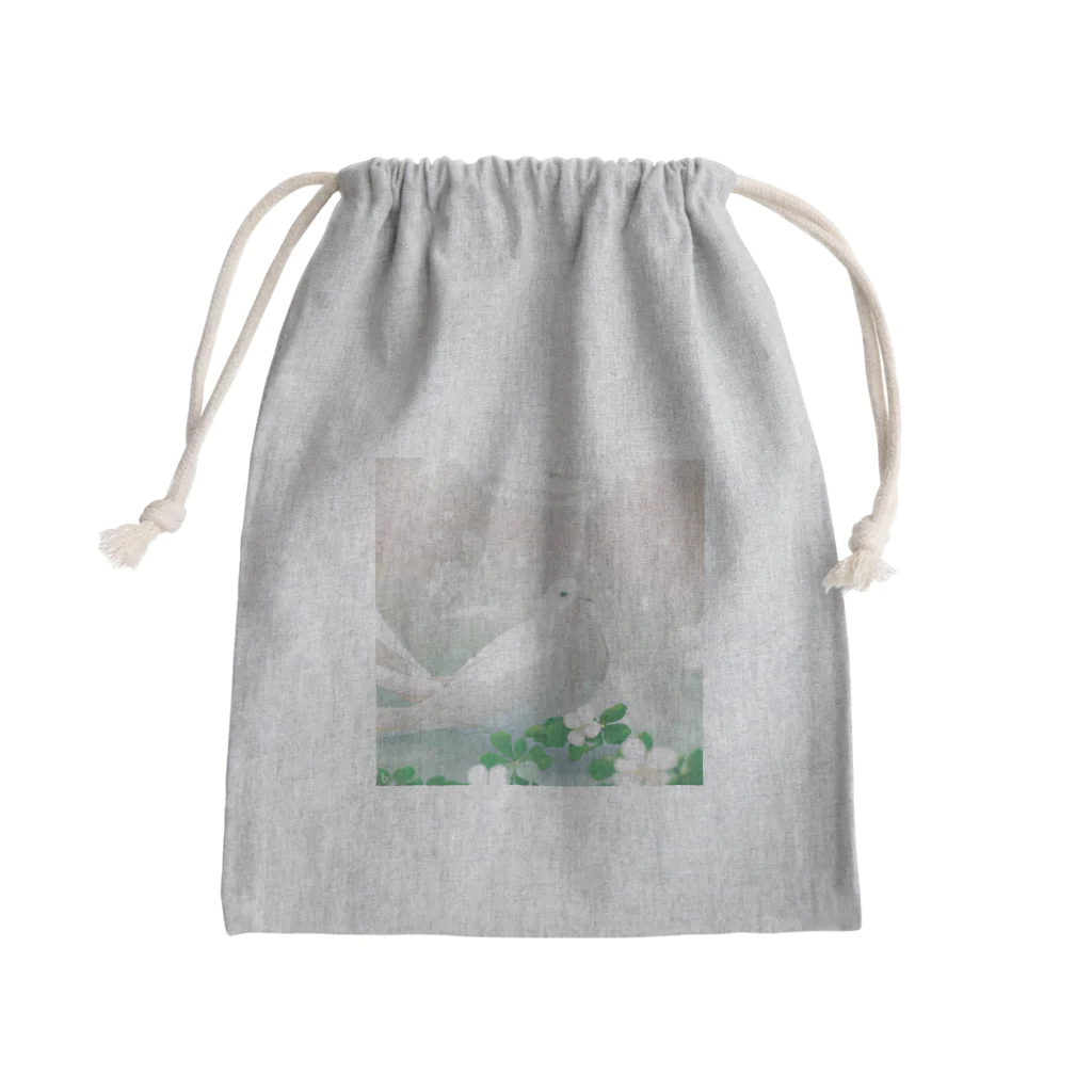 こりすまるの夢幻　鳩　清ら Mini Drawstring Bag