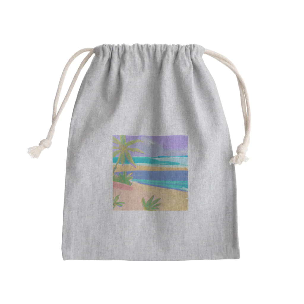 Kyu-ri-no-fujinの海と砂浜 Mini Drawstring Bag