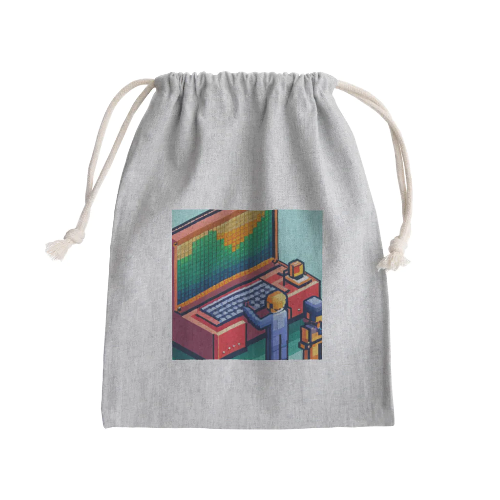 yorozuya4628のドットエンジニア ミニフィグ Mini Drawstring Bag