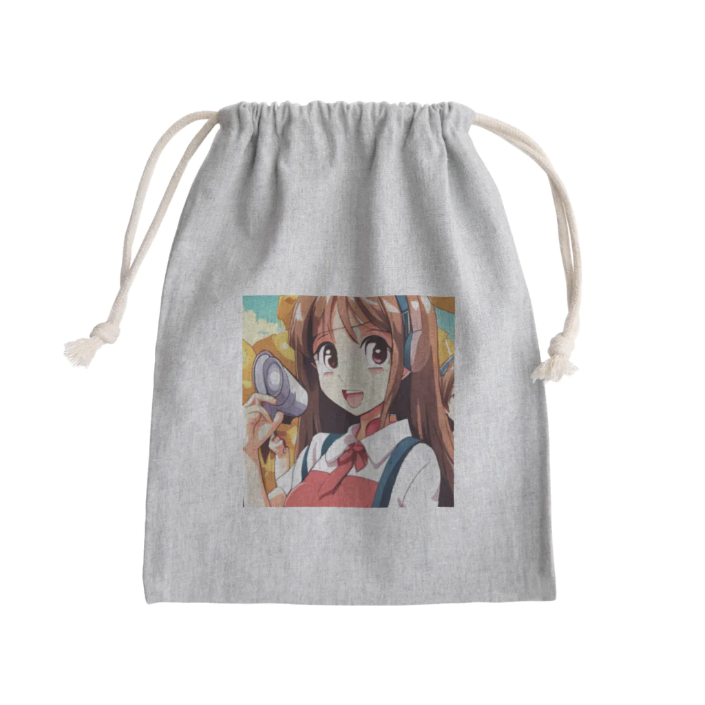 🎨デザイン宮殿🛍️のヘッドホン美少女 Mini Drawstring Bag