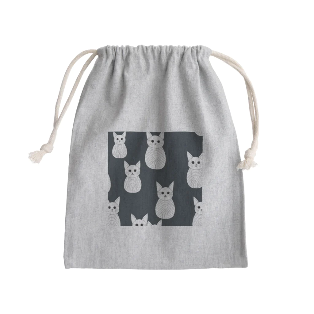 ゆゆのお店の見つめる猫たち Mini Drawstring Bag