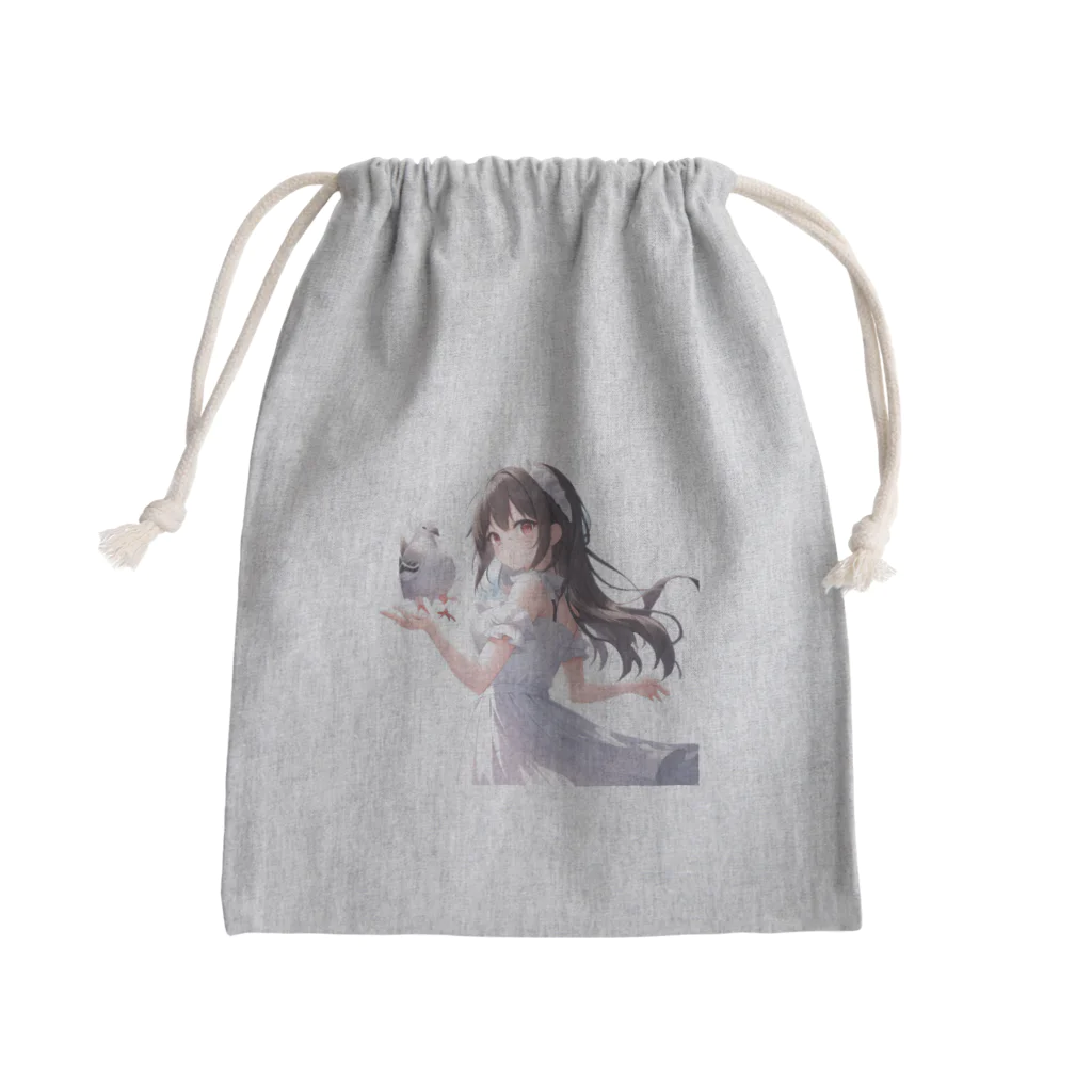 D.M@WORLDの鳥界のアイドル❤️鳩のハトコ様 Mini Drawstring Bag