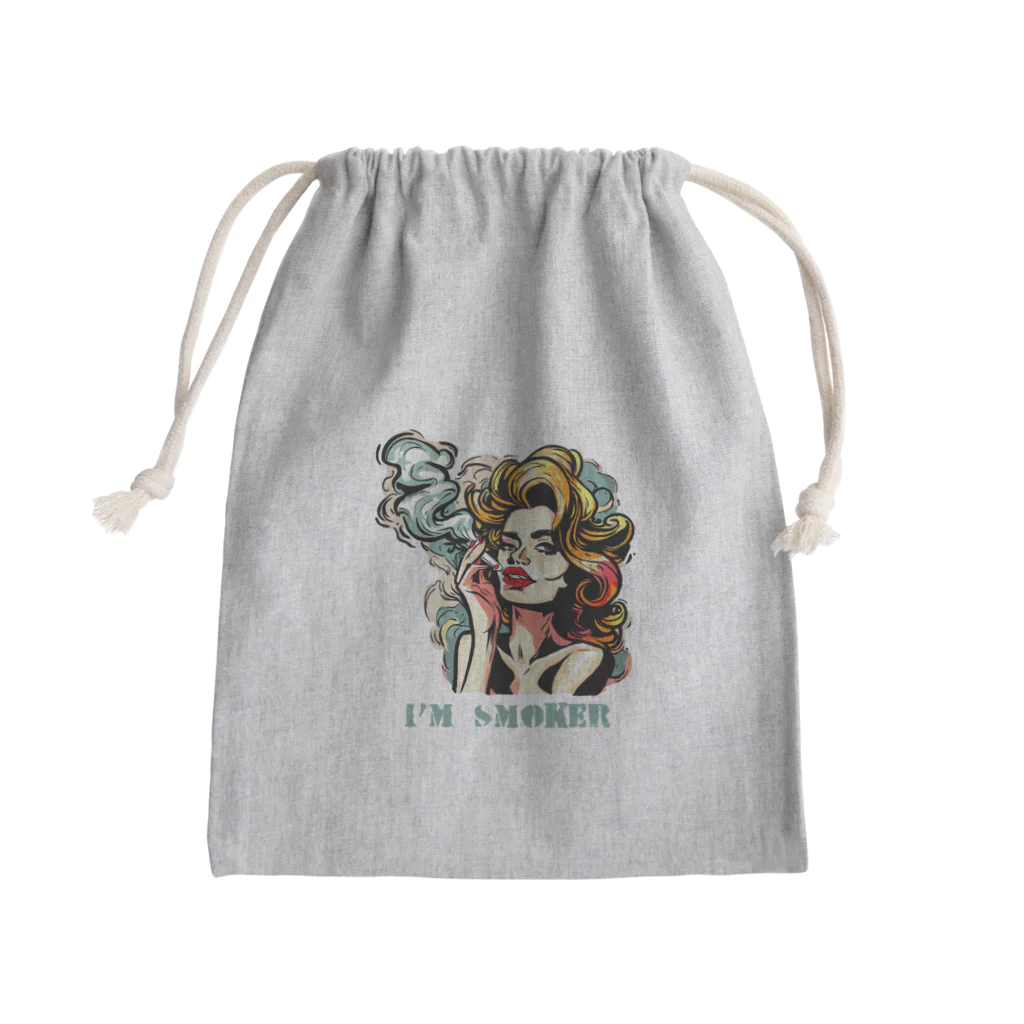 islandmoon13の煙草を吸う美女 Mini Drawstring Bag