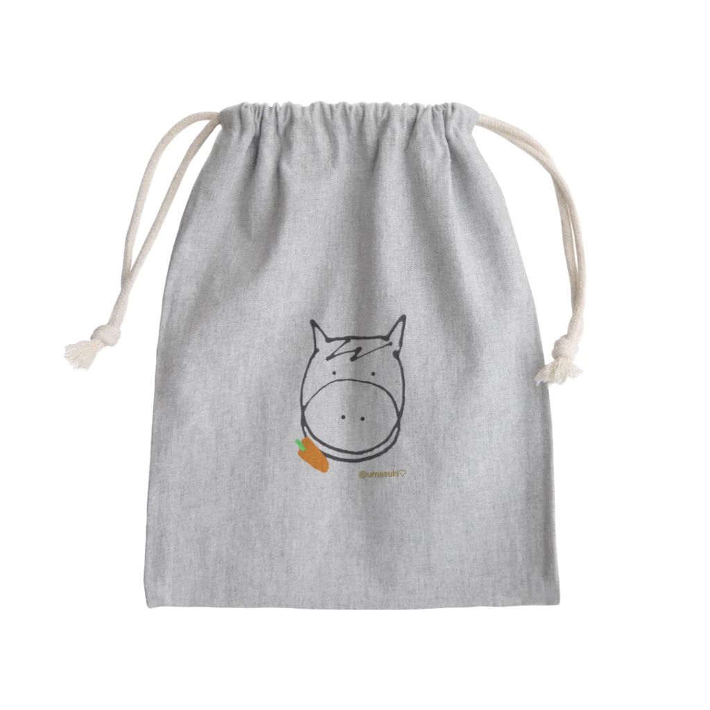 @umasuki♡shopのお馬さんの手書きイラスト入りグッズ Mini Drawstring Bag