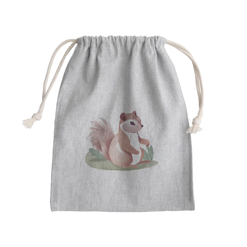 雨宿り所のたそがれリスグッズ Mini Drawstring Bag