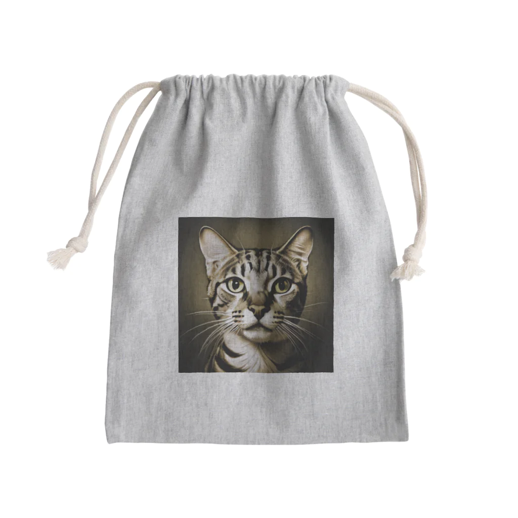 9neko6のサバンナキャット Mini Drawstring Bag