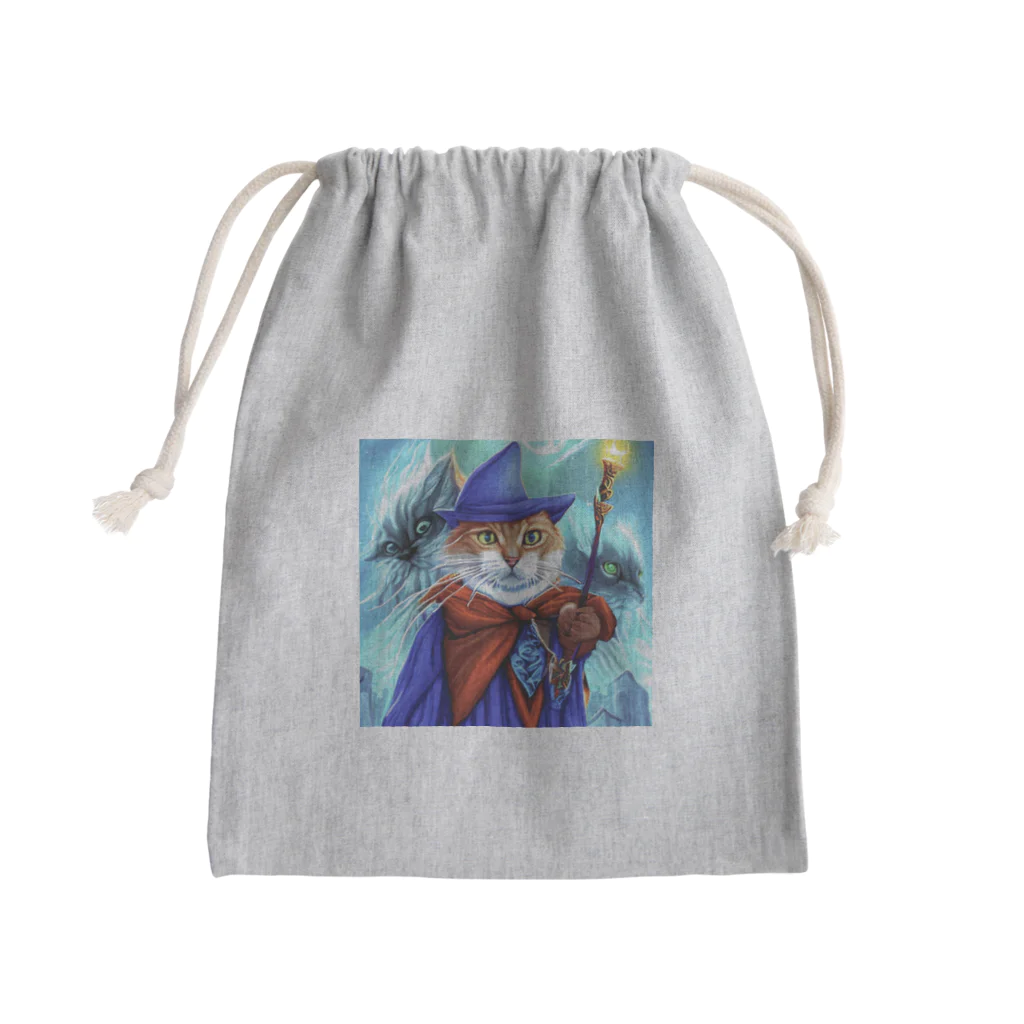 まさのお店の魔法使いの猫 Mini Drawstring Bag