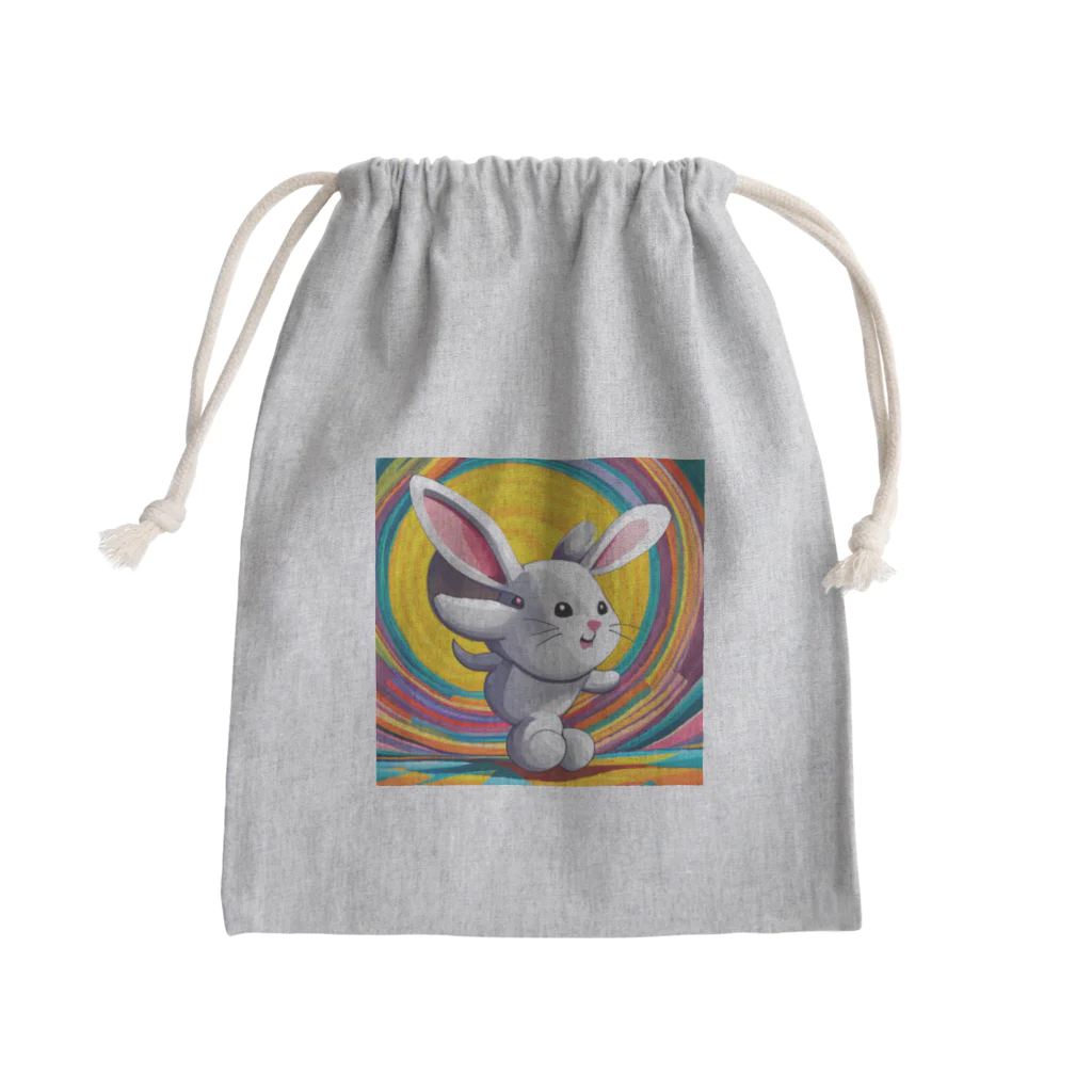 takatyann-no-miseのうさぎっぽいけどウサギじゃない Mini Drawstring Bag