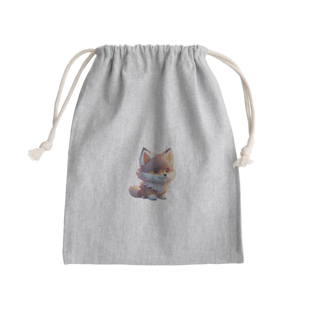 romi-yuのキツネくん Mini Drawstring Bag