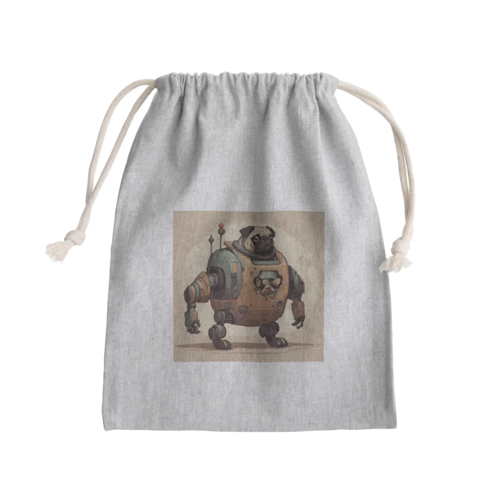 PUGおやじのロボパグ出動 Mini Drawstring Bag