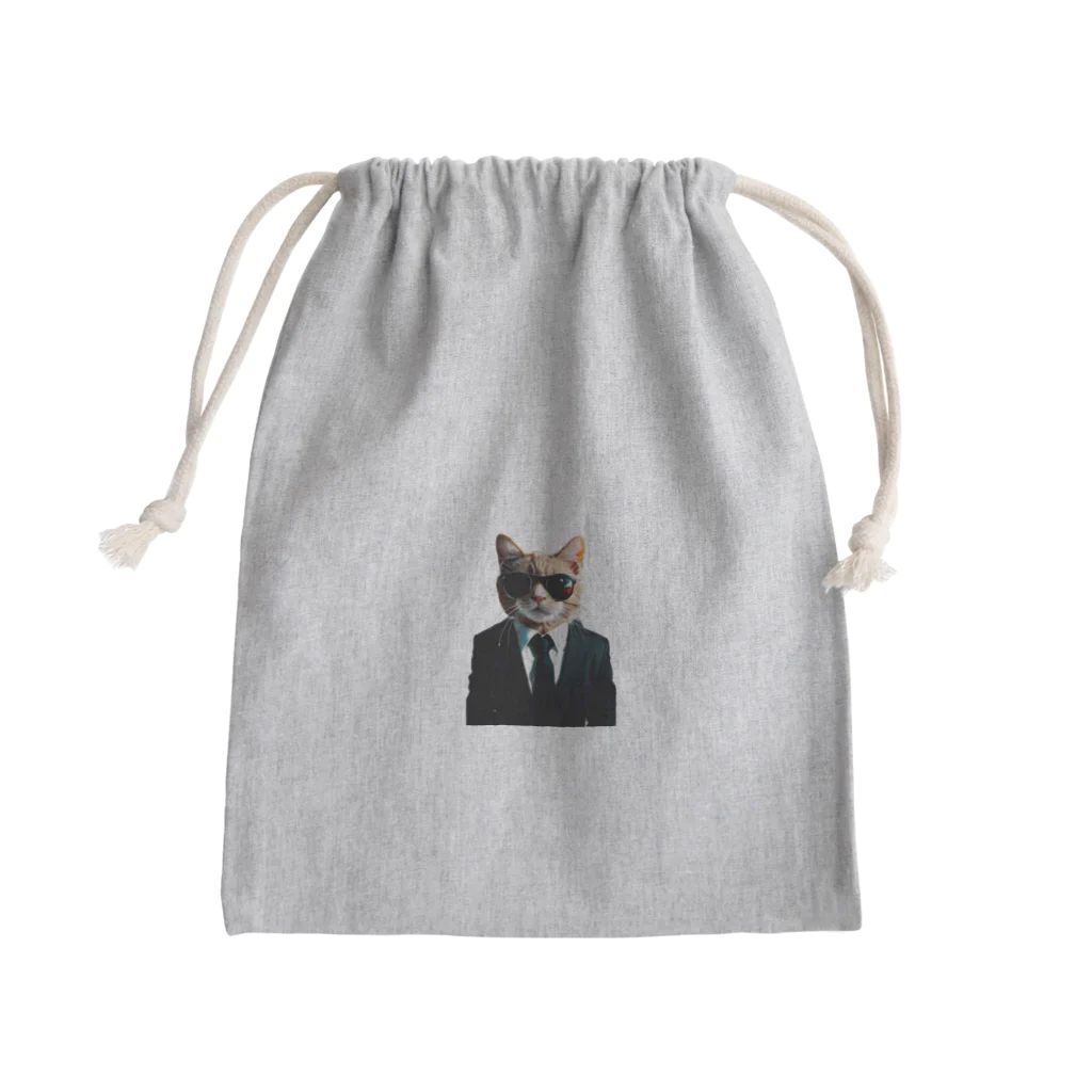 ramiakunのサングラスを掛けた猫 Mini Drawstring Bag