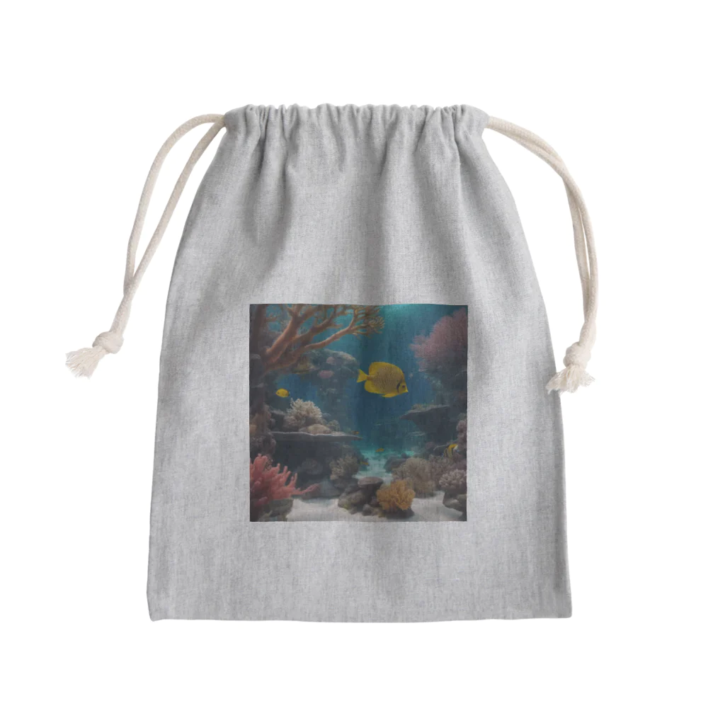 DapperMixの魚の楽園、海底の宝グッズ Mini Drawstring Bag