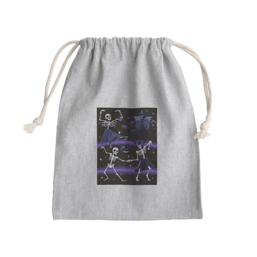 seasun011のハロウィンスケルトンダンス04 Mini Drawstring Bag