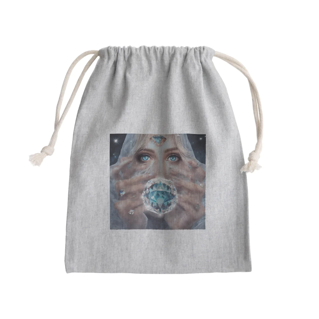 Ri-2のダイヤモンド女性と神秘 Mini Drawstring Bag