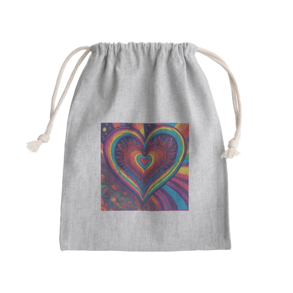 252539のheart1-1 Mini Drawstring Bag