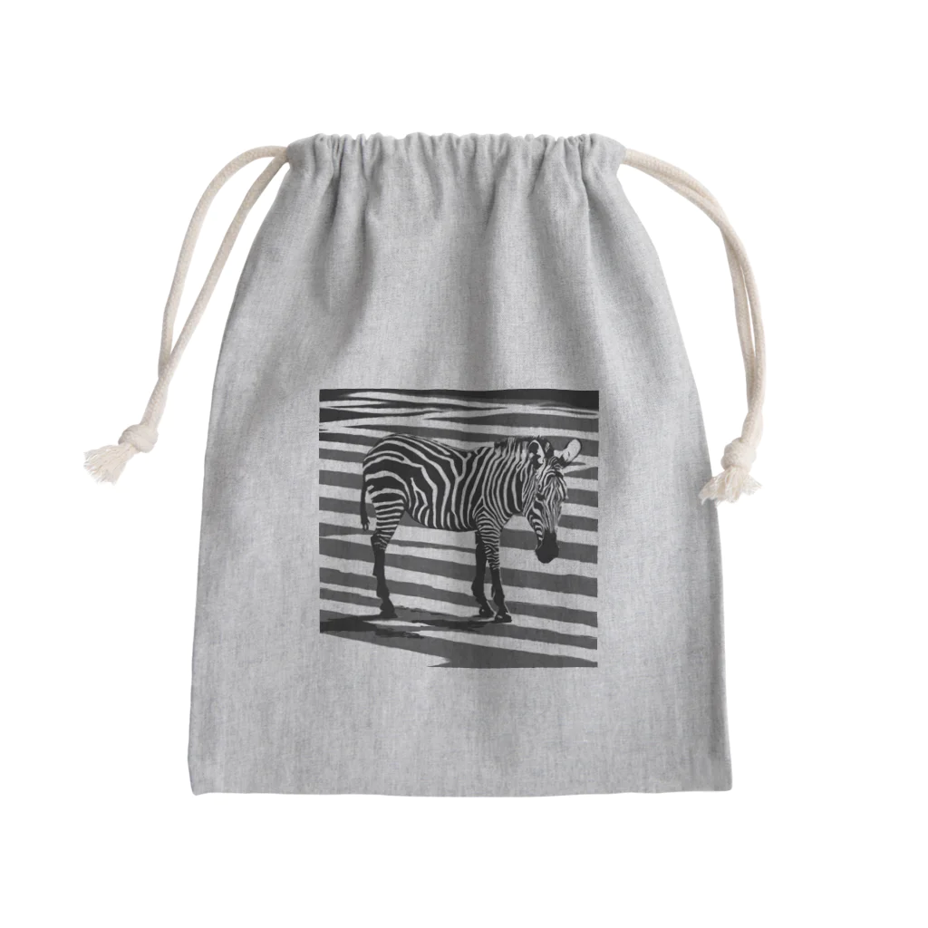 ちょうめんのはじっこのシマウマ横断歩道 Mini Drawstring Bag