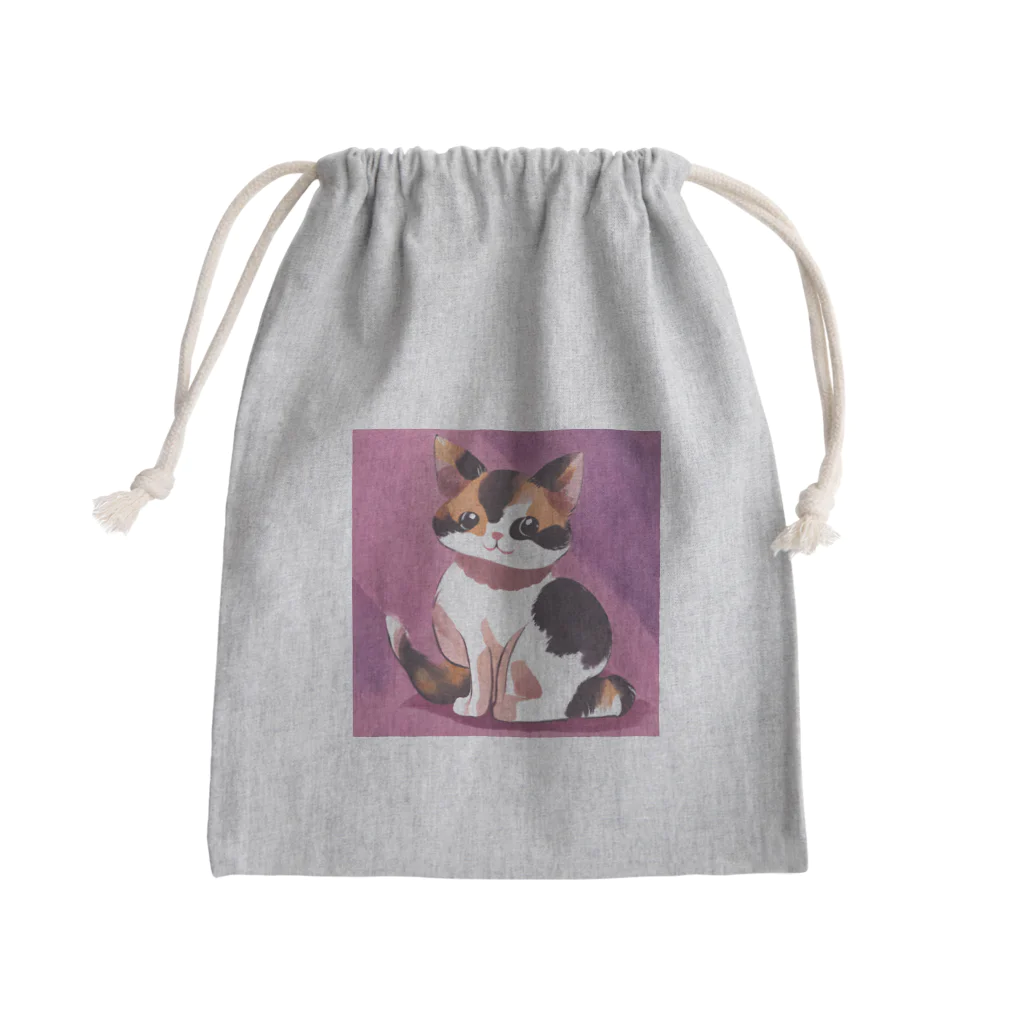 teru011のかわいい　三毛猫　グッズ Mini Drawstring Bag