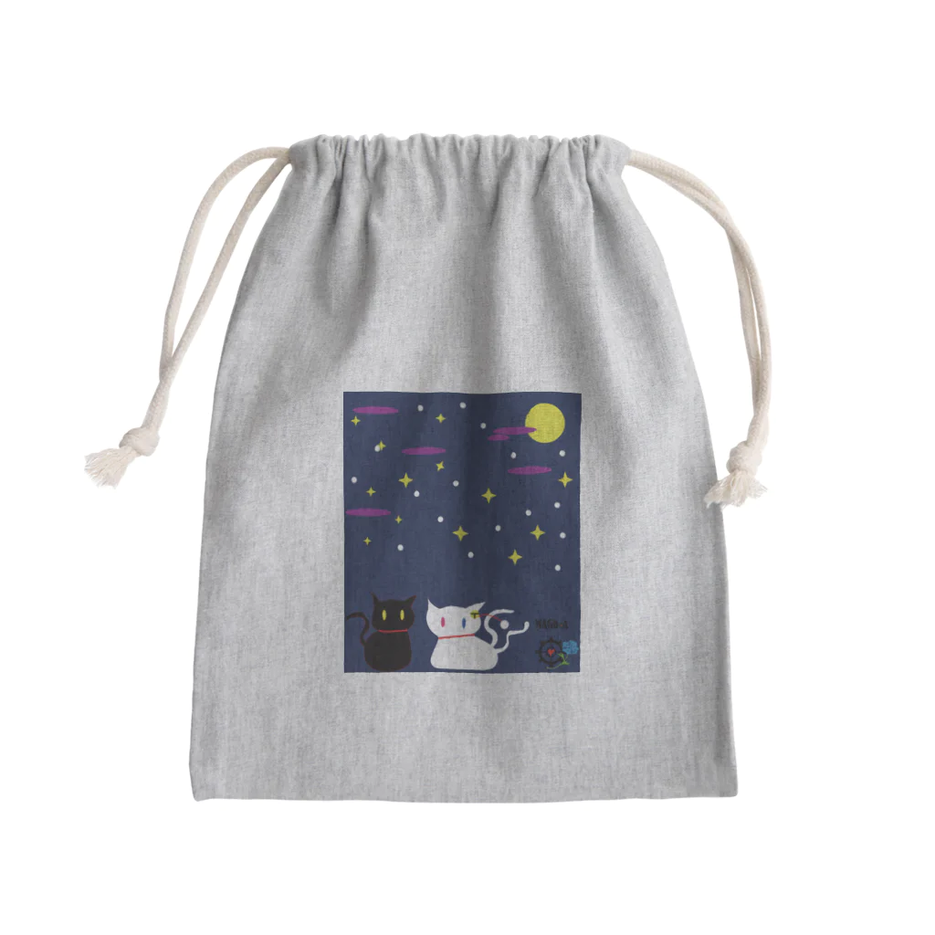 Amasyuiroのmagboxシリーズ　猫月夜 Mini Drawstring Bag