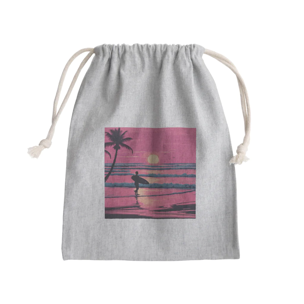 Sea Side TropicalのTropical Beach Surfer Mini Drawstring Bag