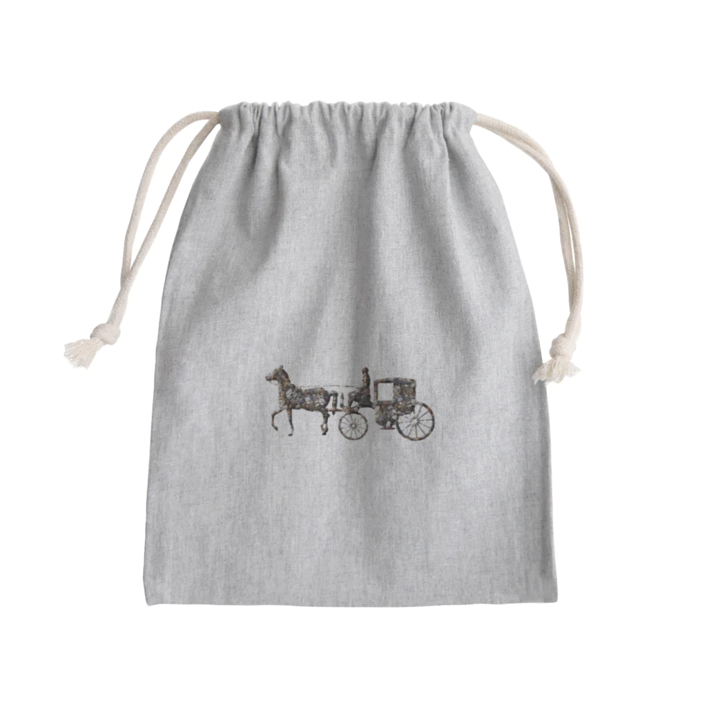 mumusの馬車　stone Mini Drawstring Bag