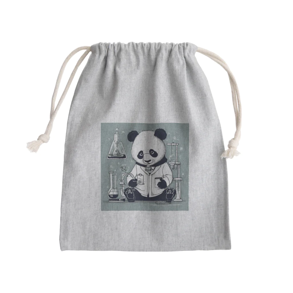 『勝手に』工場長 /KATTEの派遣パンダ(科学者ver.) Mini Drawstring Bag