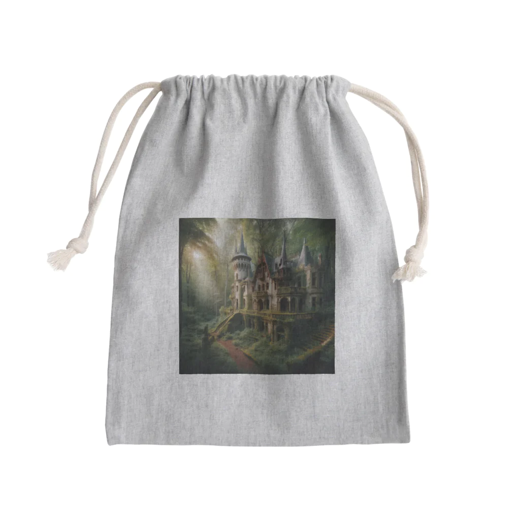 ワンダーワールド・ワンストップの森の中にある豪華な中世の廃屋⑤ Mini Drawstring Bag